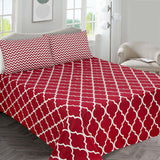 Cotton Percale bedsheet (1030) Red