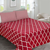Cotton Percale bedsheet (1030) Red