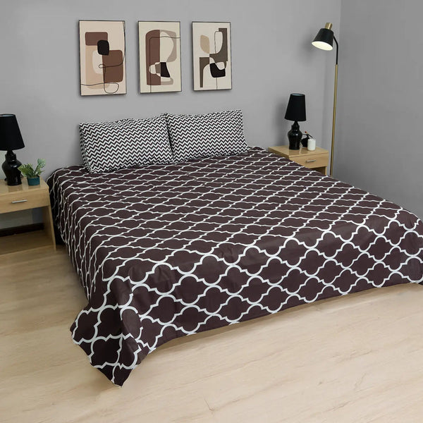 Cotton Percale bedsheet (1030) Brown