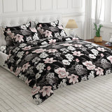 Sateen 6-pcs comforter set 6331 (Black)