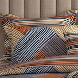 Cream Geometric Patchwork Quilt Cover Set in Sateen - 7400