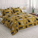Sateen 6-pcs comforter set 7577 (Mustard)