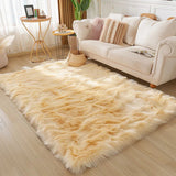 Faux Fur Rug-White/Brown |4*6ft |