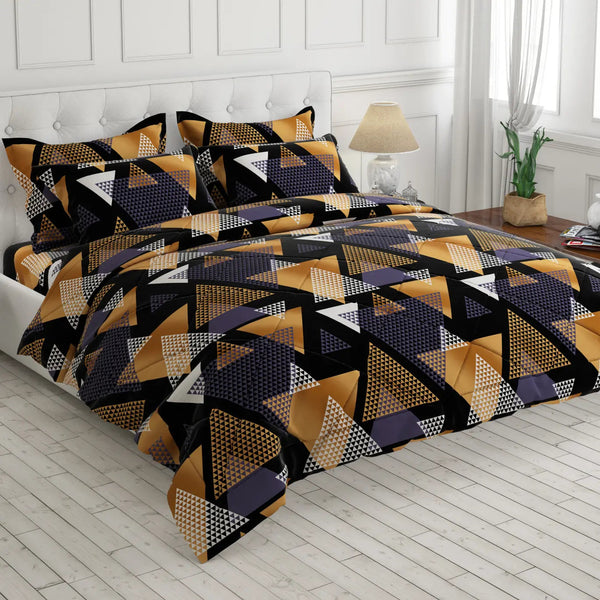 Sateen 6-pcs comforter set 8280 (Grey)