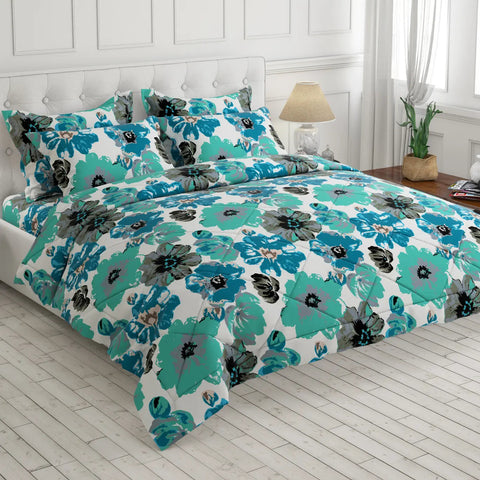 Ferozi Floral Sateen 6-pcs Comforter Set - 8315