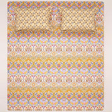 Xara Cream Paisley Geometric Grid Bed Sheet Set - 8371-72