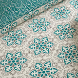 Xara 8 pcs king reversible quilt cover set bedsheet 8553