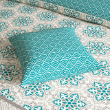 Xara 8 pcs king reversible quilt cover set bedsheet 8553