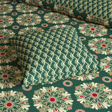 Xara 8 pcs king reversible quilt cover set bedsheet 8564