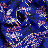Xara Blue Tree Motif Fitted Bed Sheet Set - 8679-8680
