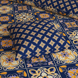 Xara 8 pcs king reversible quilt cover set bedsheet 8758
