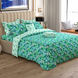 Xara 8 pcs king reversible quilt cover set bedsheet 8779