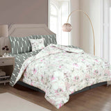 Cotton Satin 5 pcs comforter set (Grey Spruce)