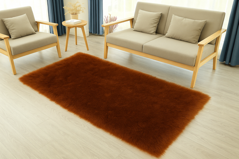 Faux Fur Rug-RedBull |4*6ft |