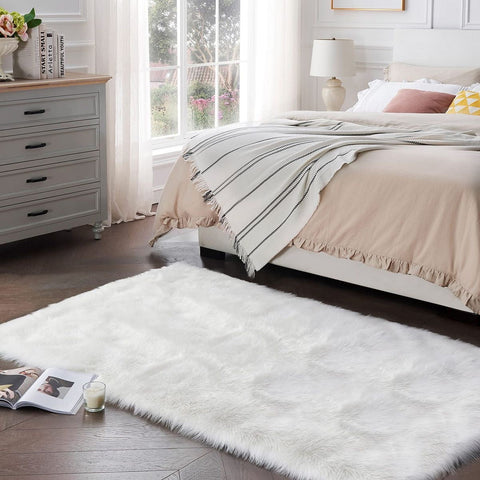 Faux Fur Rug-White |4*6ft |