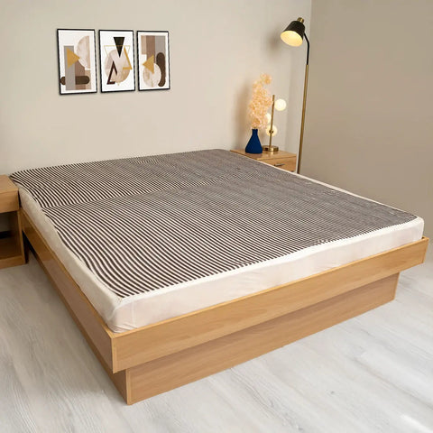 Water Proof Mattress Protector Stripe (Black)
