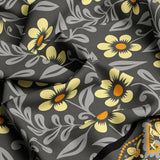 Xara Grey Floral Stripe Bed Sheet Set - 8473-74